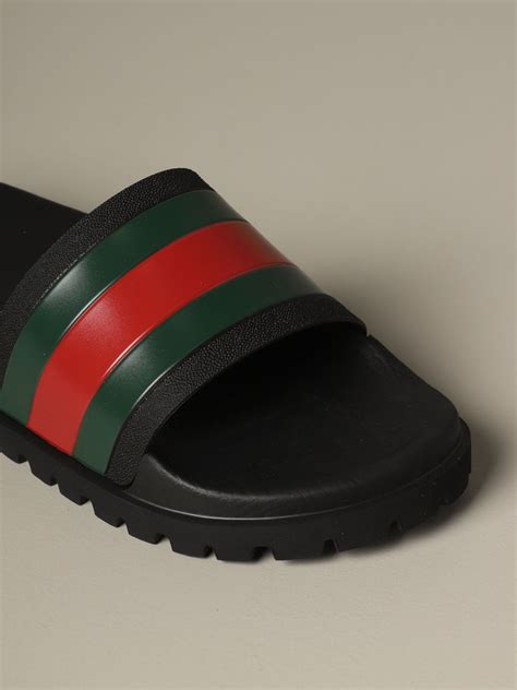 gucci slides black web|original gucci slides.